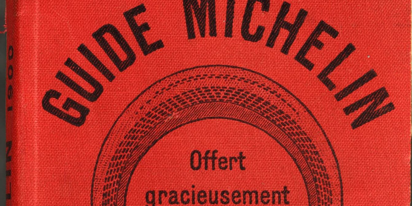 The red cover of the first Michelin Guide from 1900